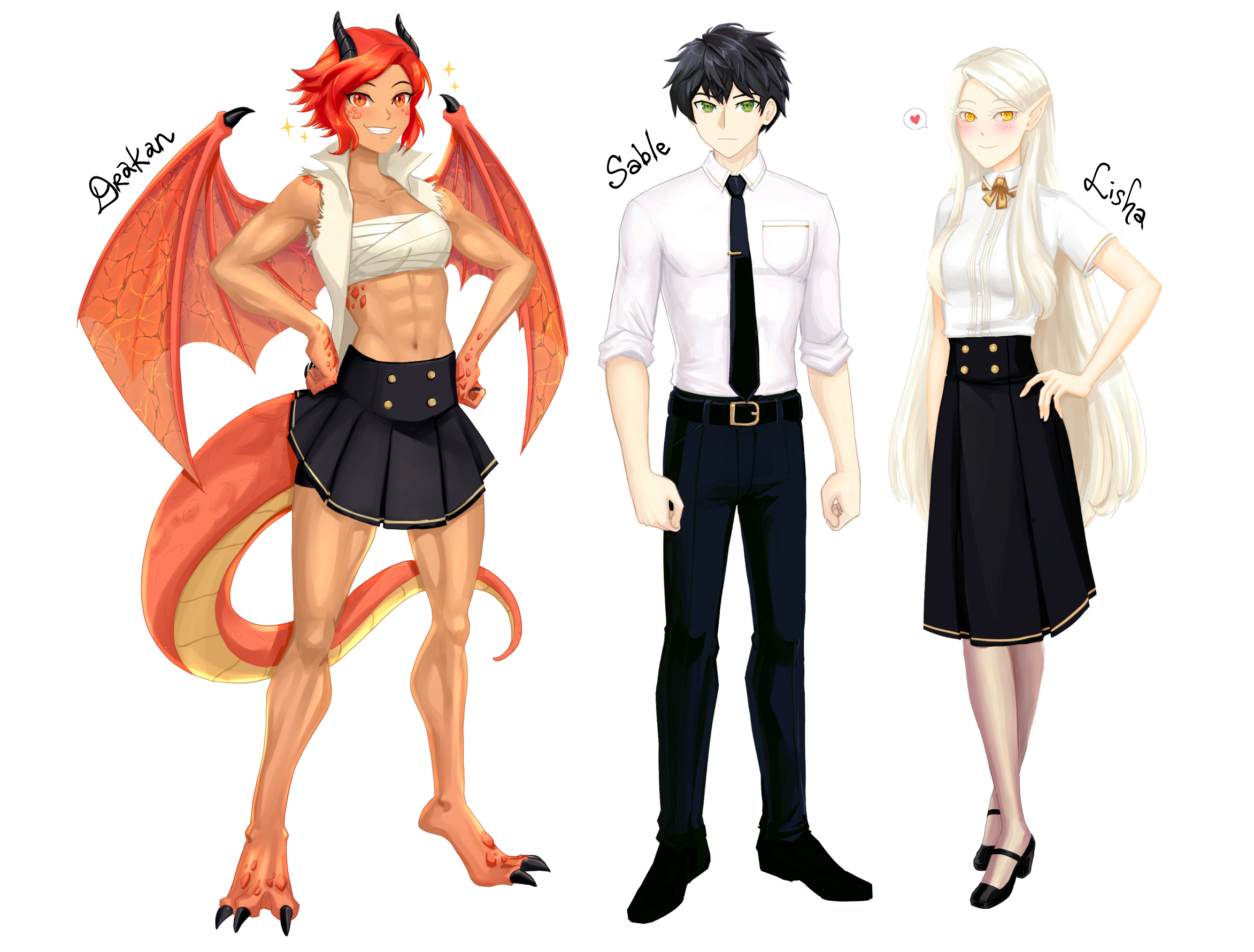 Sable's Grimoire - Drakan, Sable, Lisha